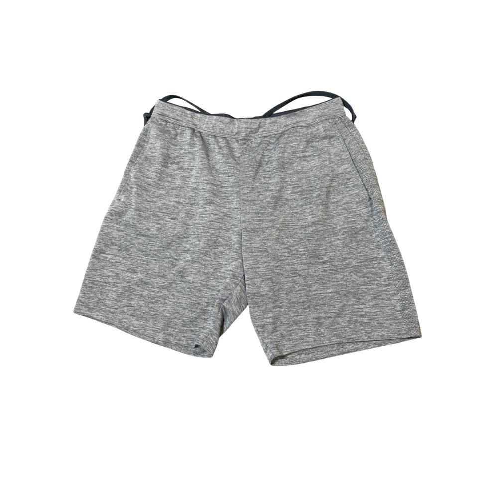 Uniqlo Size Medium 7" Inseam Boy Gray Athletic Shorts Adjustable Pockets Causal